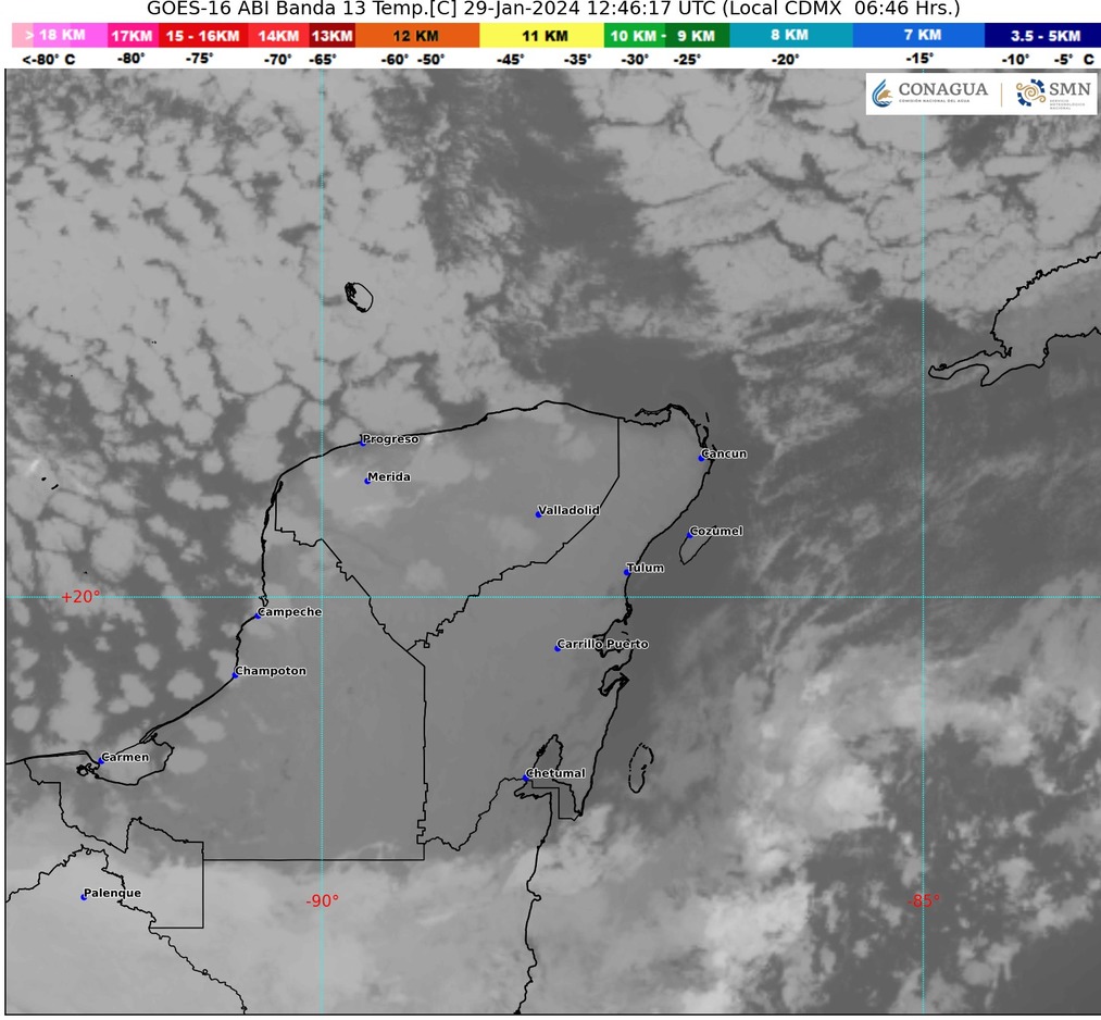 Preven lluvias aisladas en Quintana Roo y Yucatán